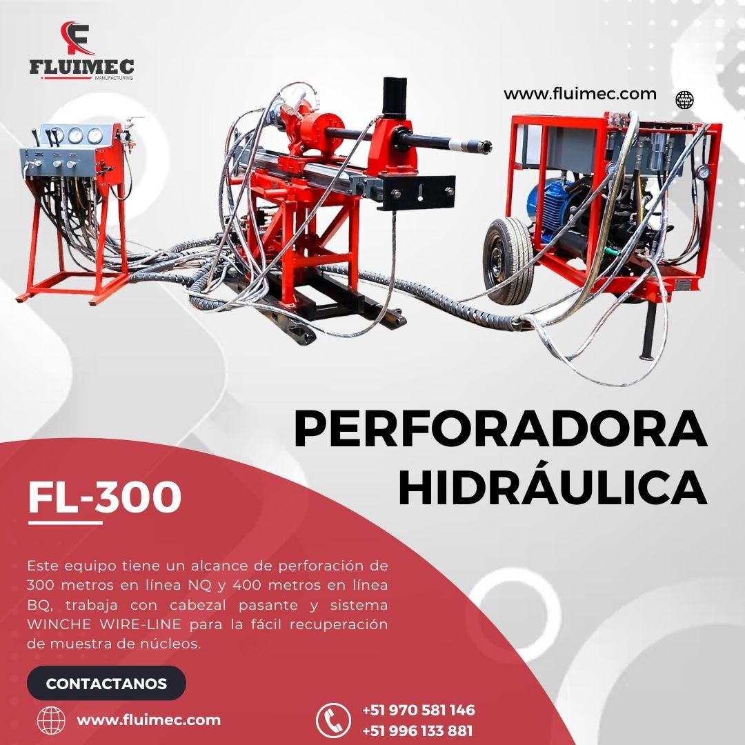 PERFORADORA HIDRAULICA FL-300 PARA ACTIVIDADES DE EXPLORACION